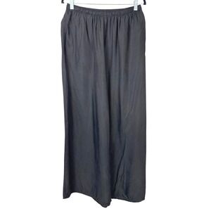 IC Collection Connie K‎ Black Wide Leg Palazzo Pants Elastic Waist Size XL